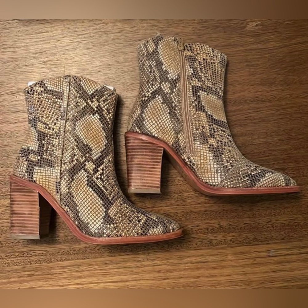 Free people snake skin barclay bootie